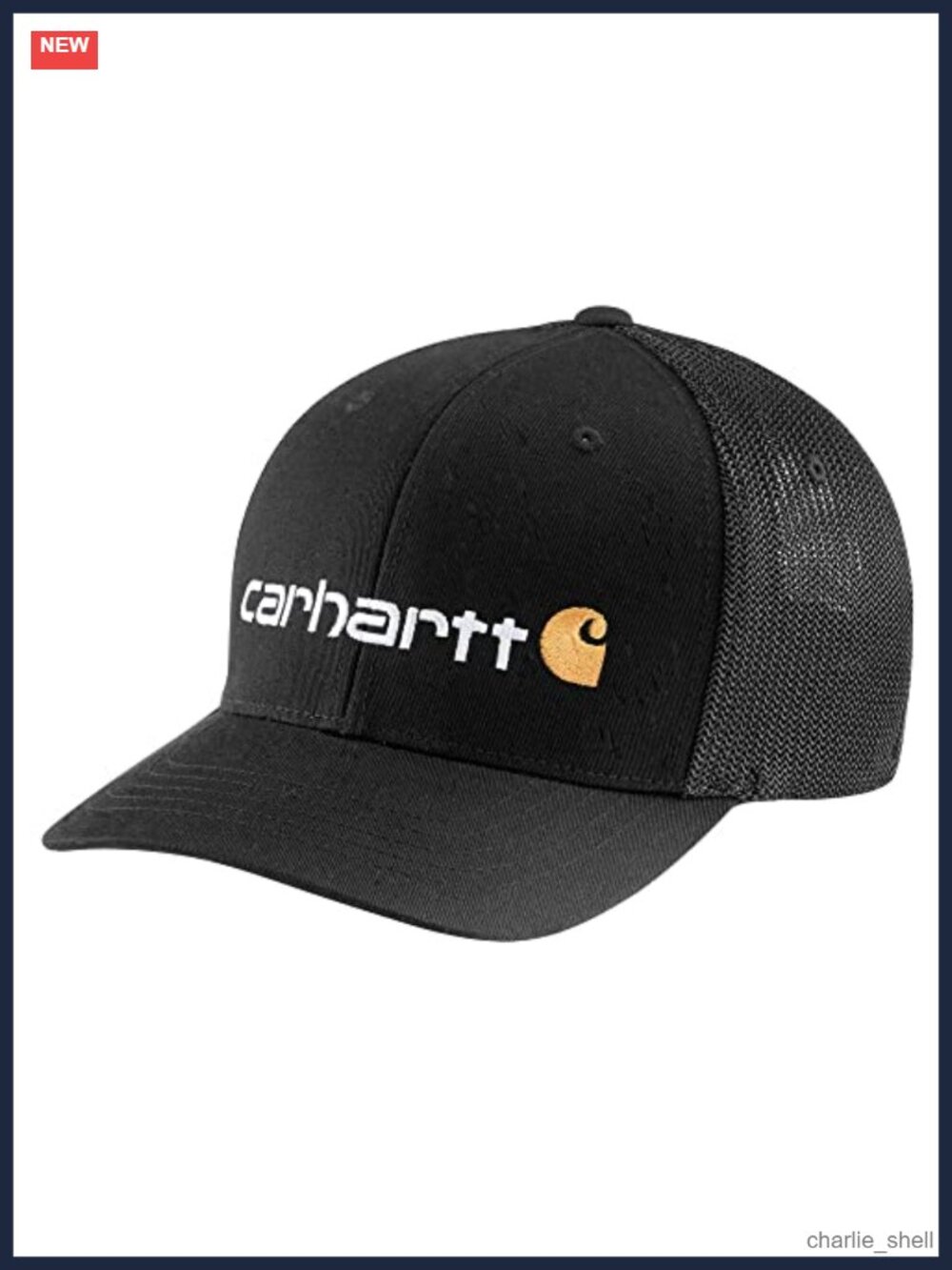 Rugged Flex Fitted Canvas Mesh-Back Logo Graphic Baseball Cap